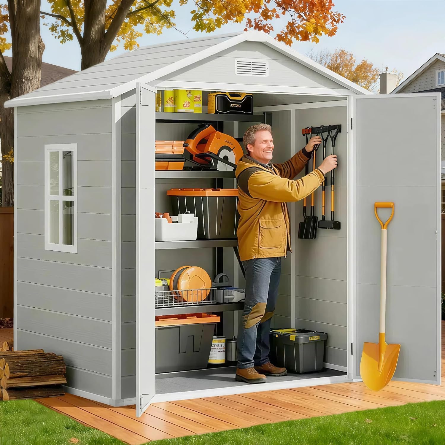Farming And Agriculture - All-Weather Resin Outdoor Storage Shed With
