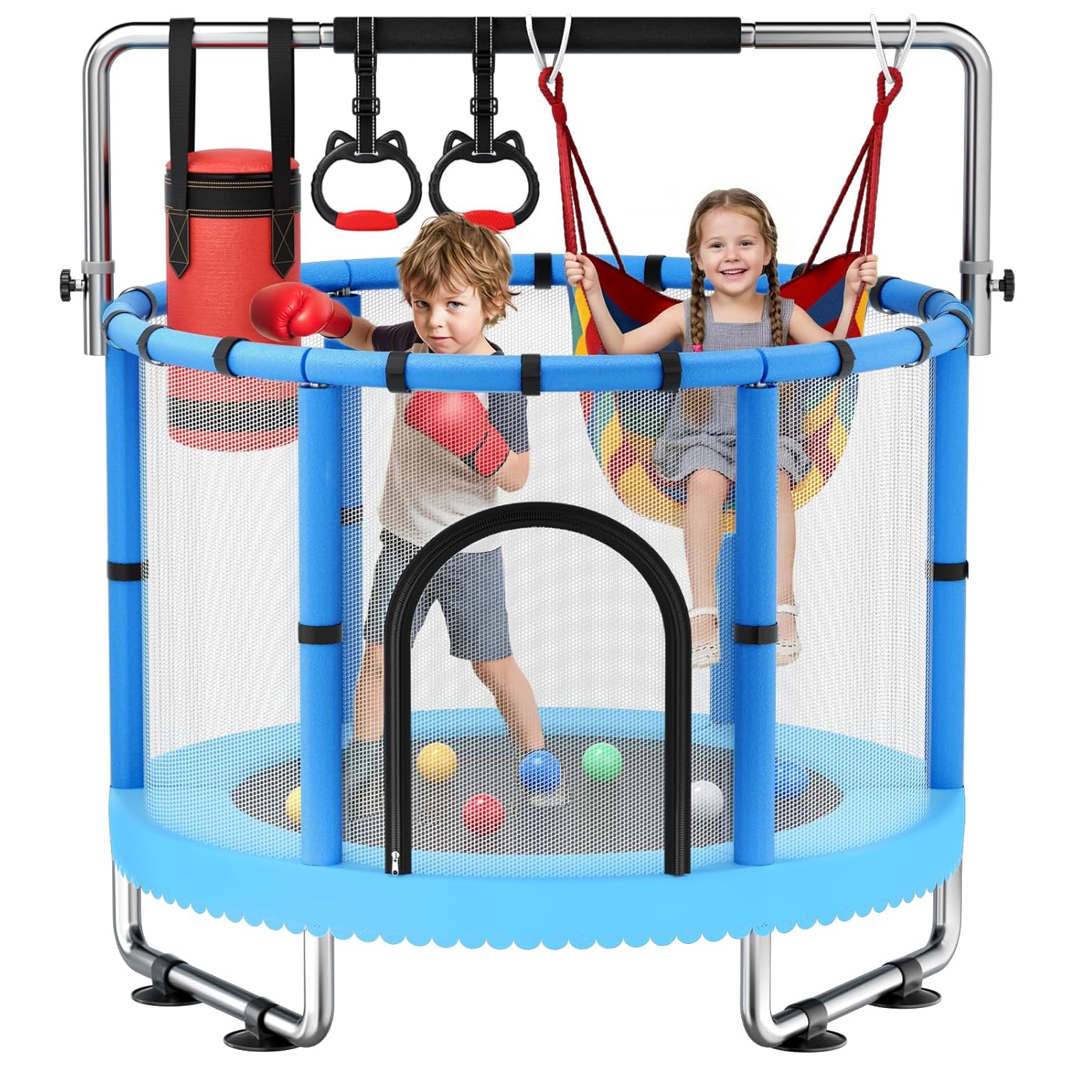 Farming And Agriculture - Toddler Trampoline,Trampoline for Kids with Enclosure,440lbs