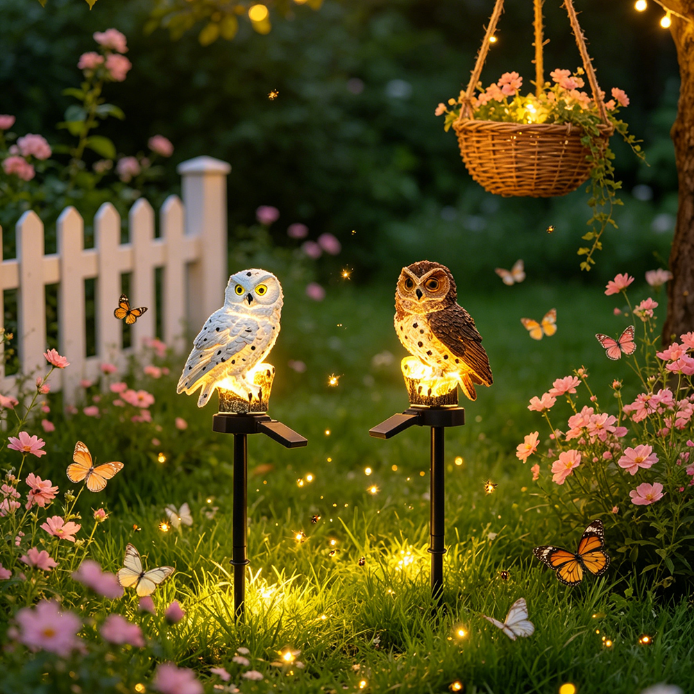 Owl Solar Light, Resin Owl Gro - Farming And Agriculture ulasan dan harga