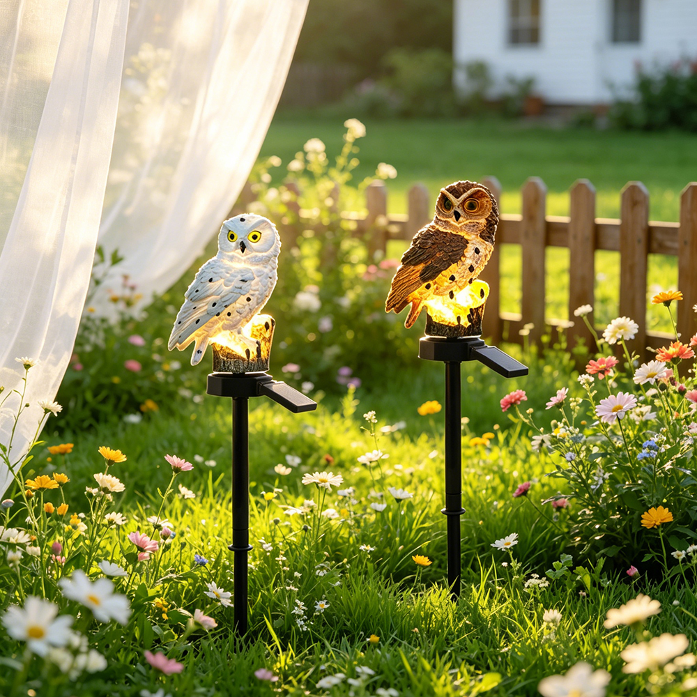 Owl Solar Light, Resin Owl Gro - Farming And Agriculture ulasan dan harga