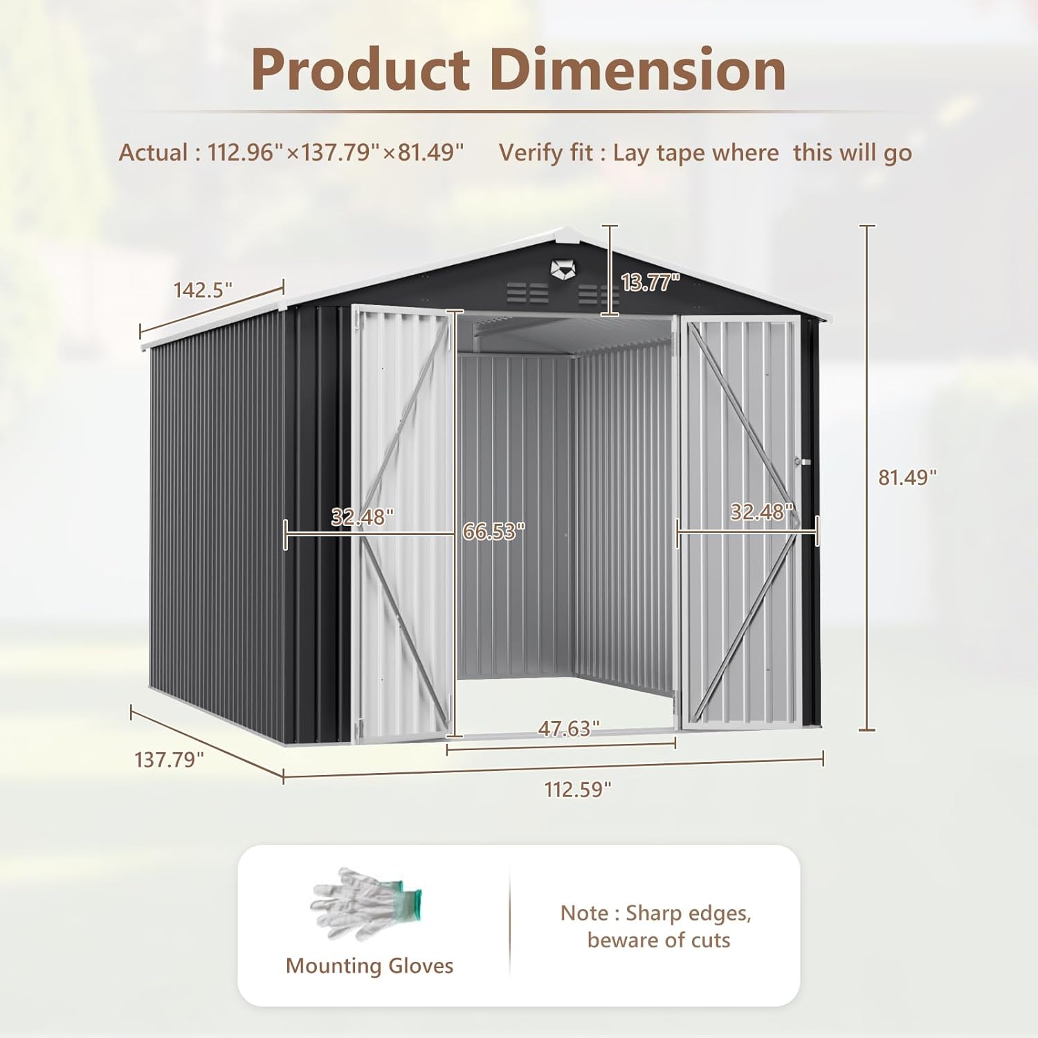10x12 FT Metal Outdoor Storage - Farming And Agriculture ulasan dan harga