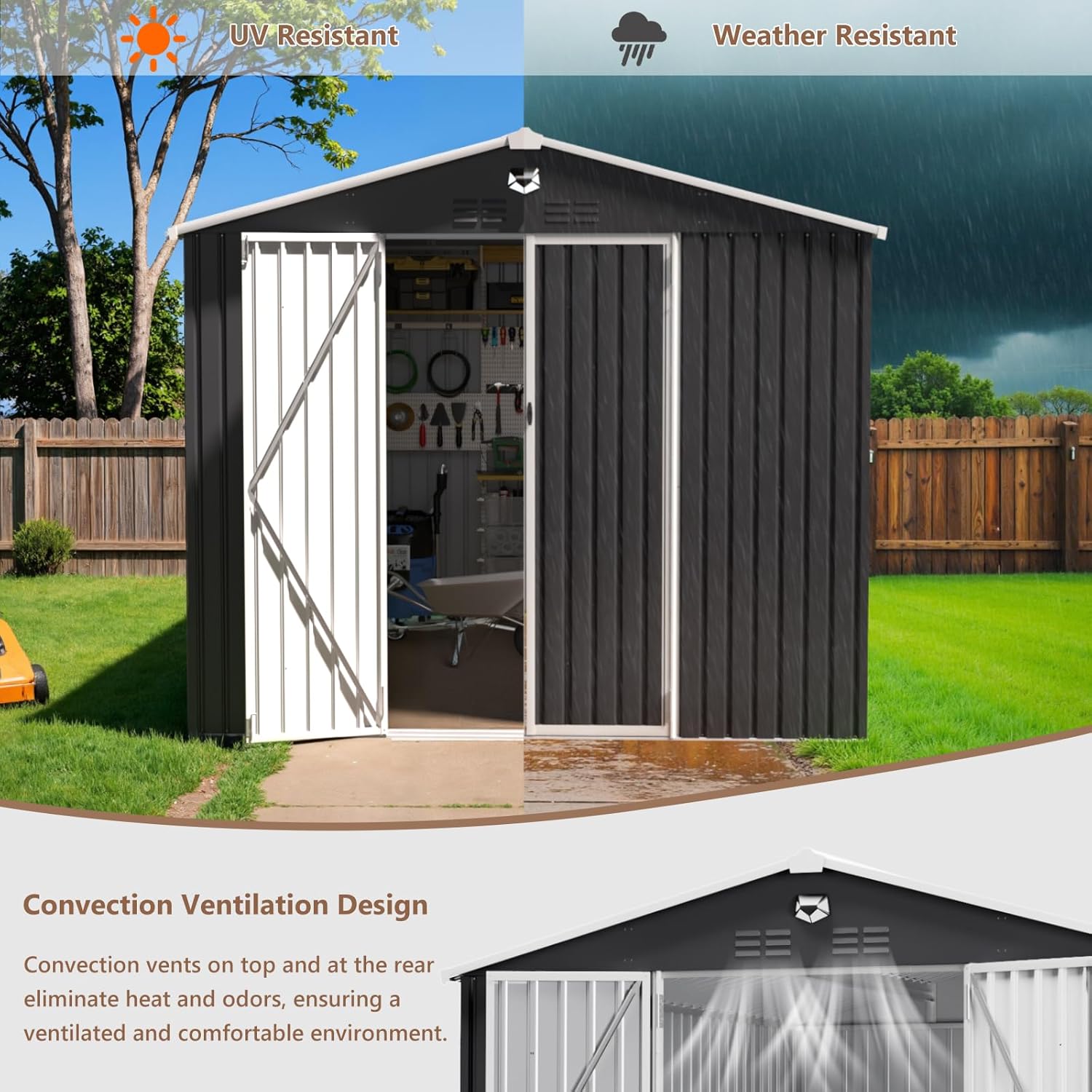 10x12 FT Metal Outdoor Storage - Farming And Agriculture ulasan dan harga