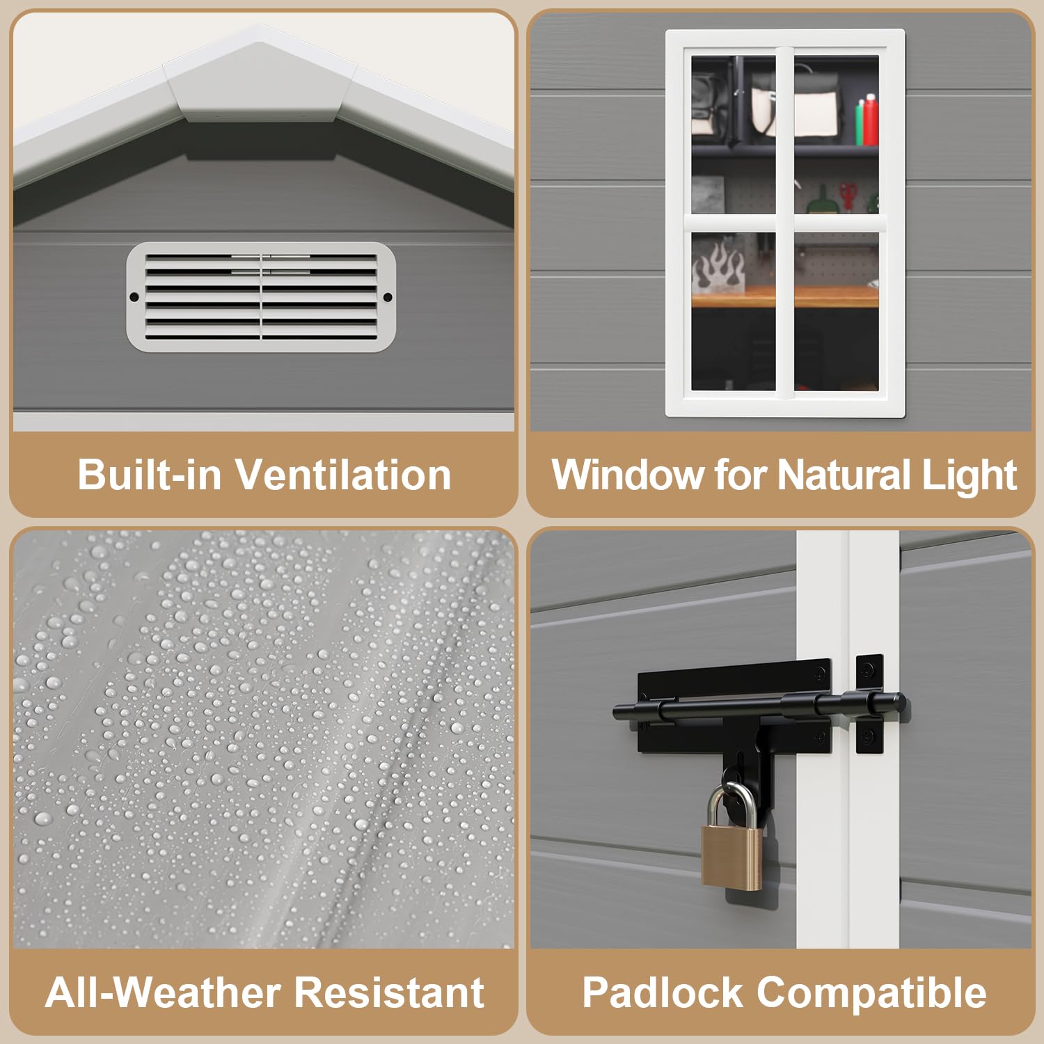All-Weather Resin Outdoor Stor - Farming And Agriculture ulasan dan harga