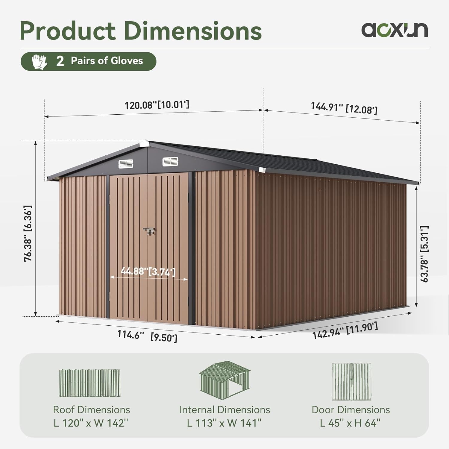 10 x 12FT Outdoor Storage Shed - Farming And Agriculture ulasan dan harga