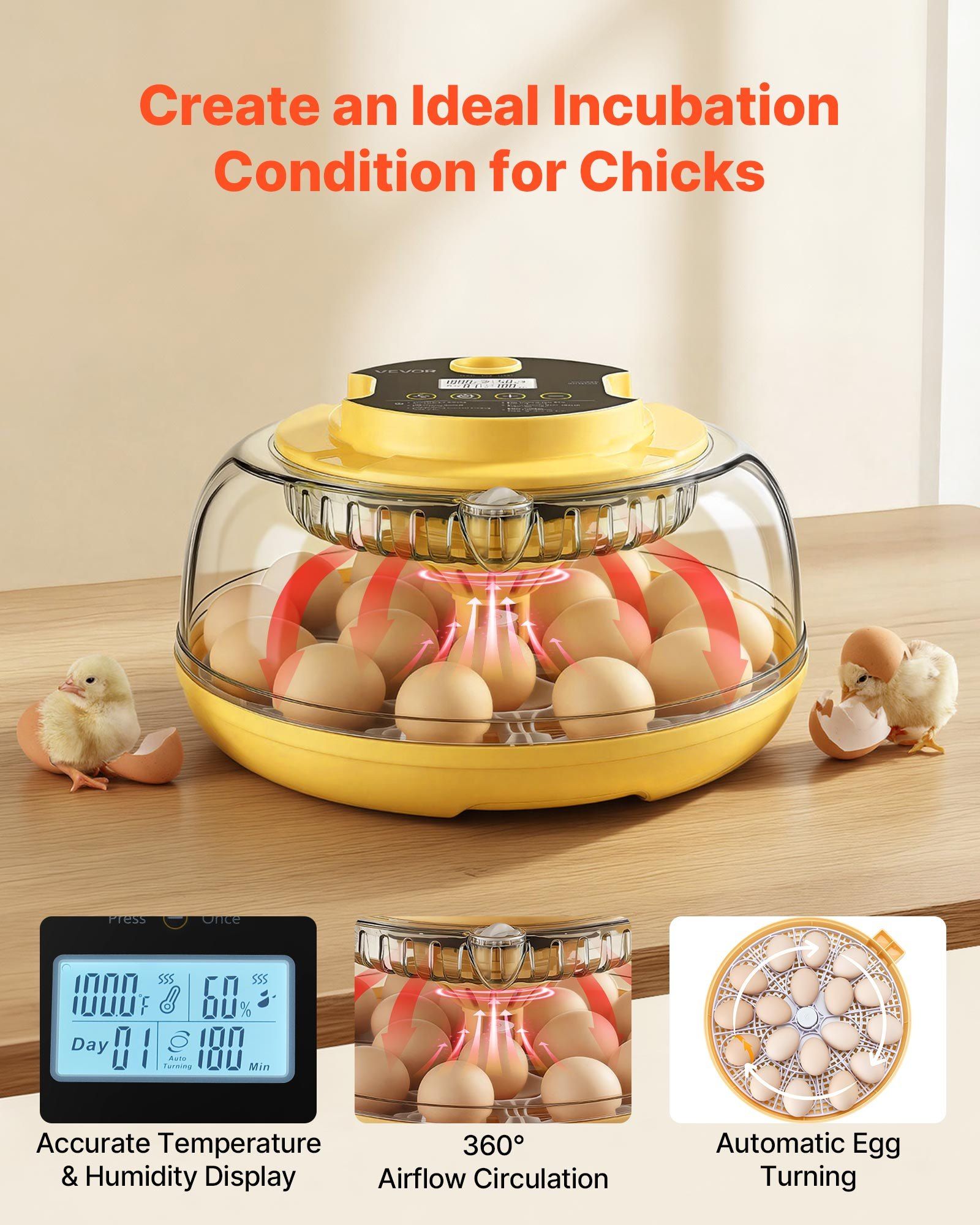 Auto 18 Egg Incubator with LED - Poultry Incubator ulasan dan harga