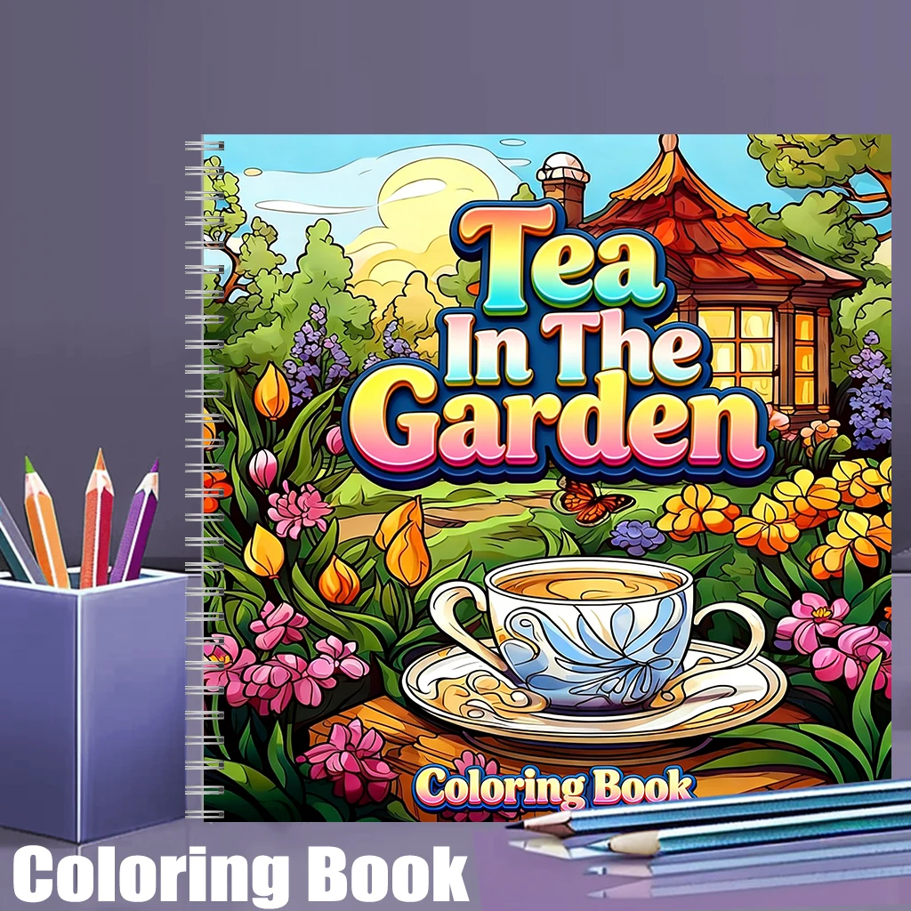 Tea In The Gardens Coloring Bo - Farming And Agriculture ulasan dan harga